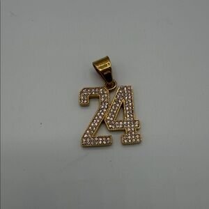 Gold and Silver Number Pendant